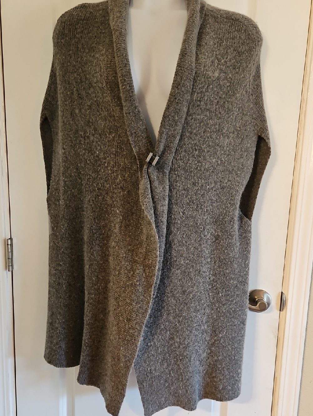a new day Gray Open-Front Knit Sweater Vest